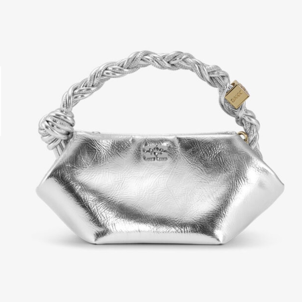 Silver Mini Ganni Bou Bag